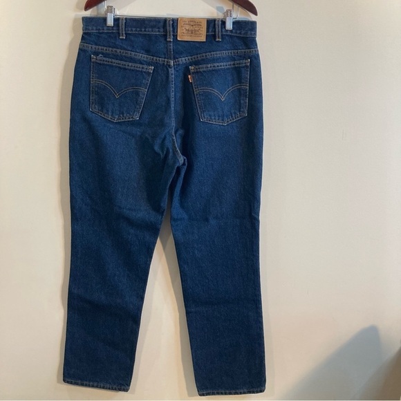 LEVI’S Sz 36 x 30 Orange Tab High Rise Classic Mid Wash Tapered  Leg Jeans - Picture 5 of 12